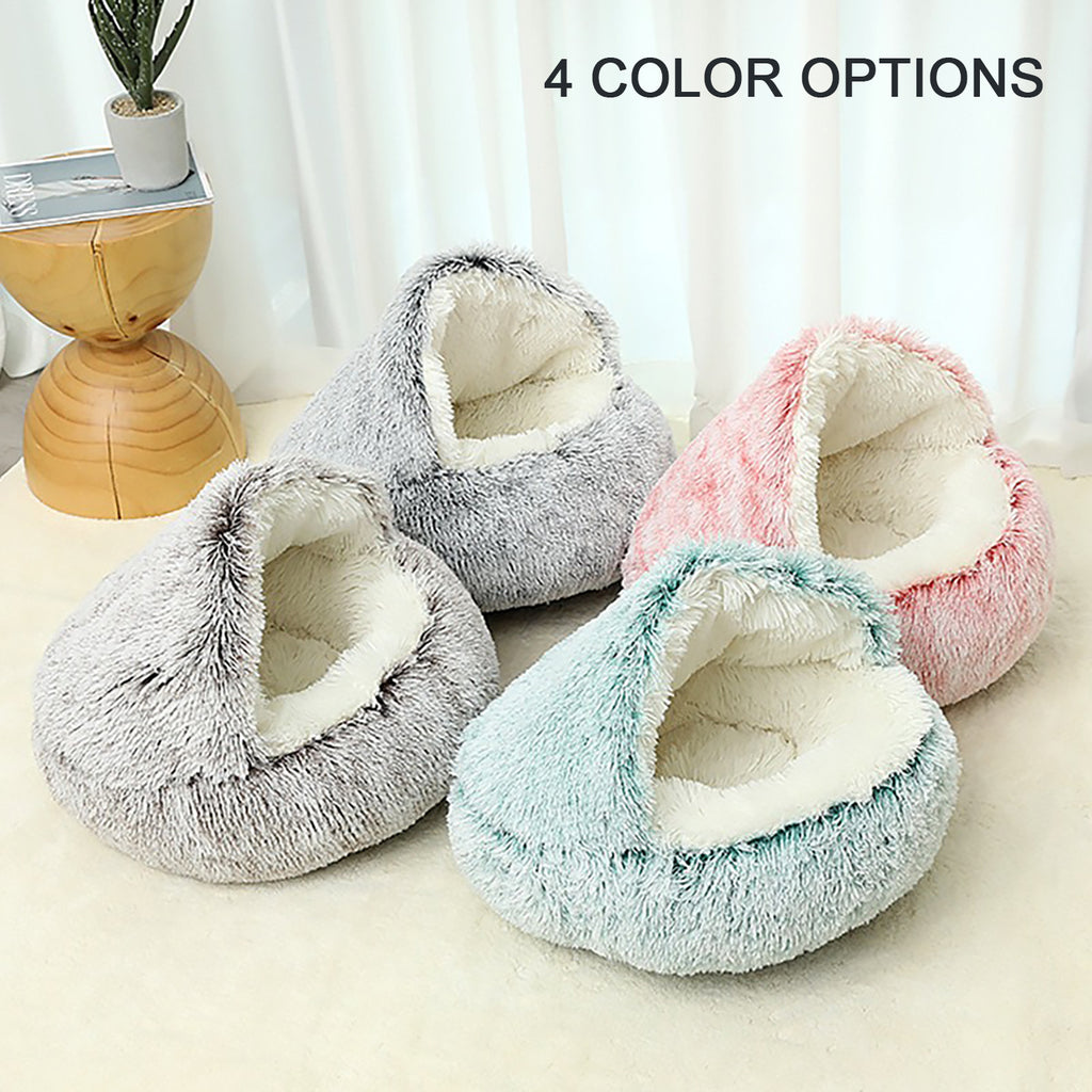 Luxurious Plush Round Cat Bed Cat Bed Round Soft Plush Burro | Other