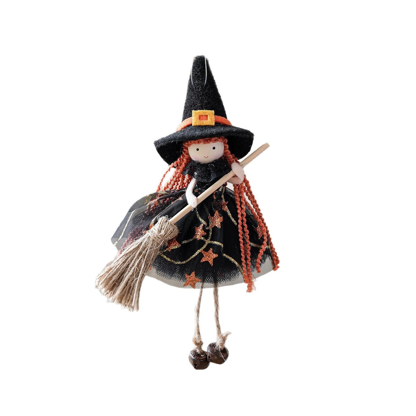 Halloween Mesh Broom Girl Angel Christmas Tree Pendant | Other