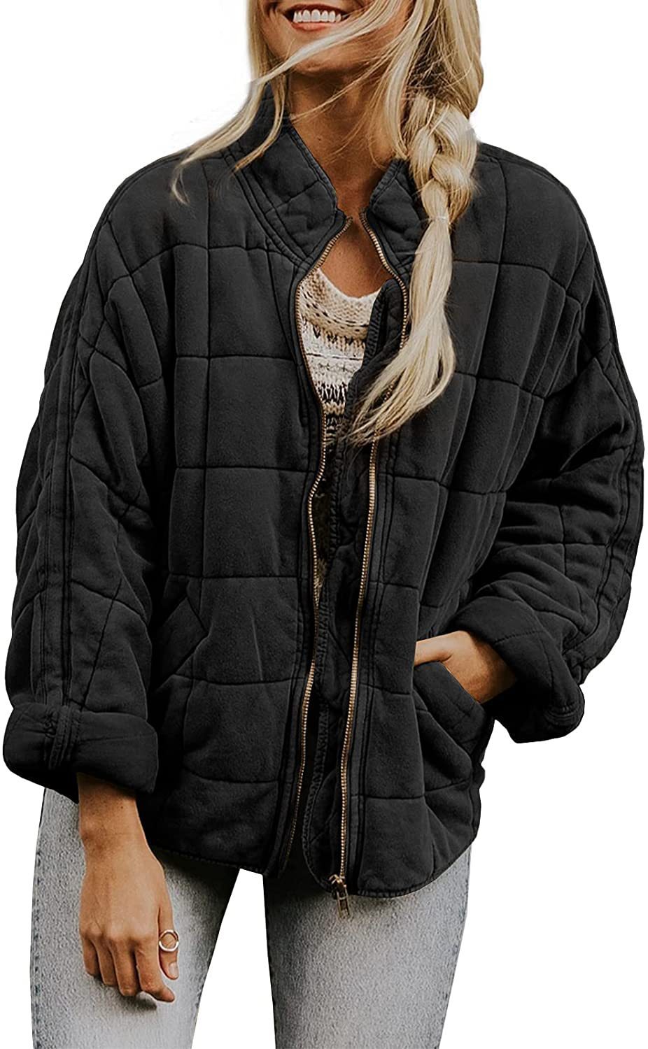 Winter Zip-up Stand Collar Coat With Pockets Fashion Solid C | Other