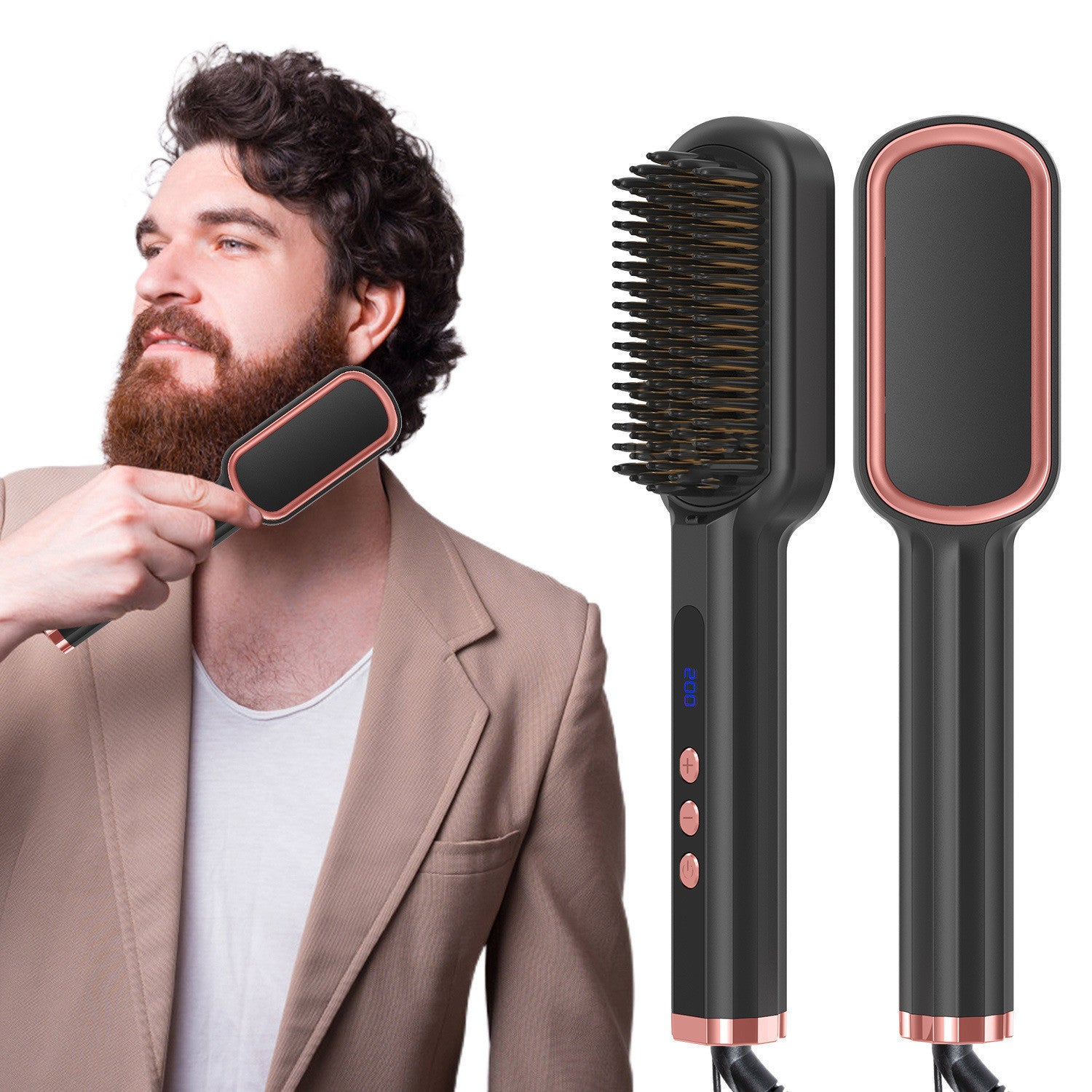 2-in-1 Electric Hair Straightener & Curling Iron – Tourmaline Ceramic, Fast Heat, Auto Shut-Off