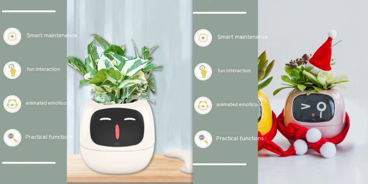 Smart Planter with AI Sensors – Interactive Plant Care with 49+ Expressions & Real-Time Monitoring