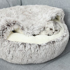 Luxurious Plush Round Cat Bed Cat Bed Round Soft Plush Burro | Other