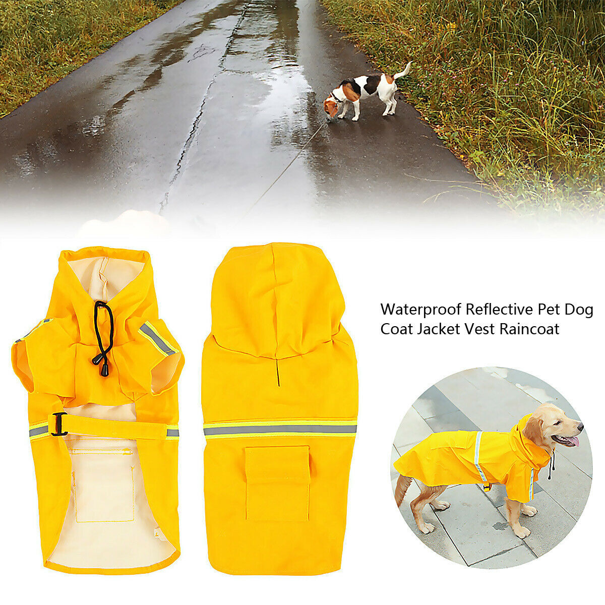Dog Raincoat,waterproof Dog Rain Jacket With Safety Reflecti | Other