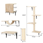 5 Pcs Wall Mounted Cat Climber Set Floating Cat Shelves And | Other