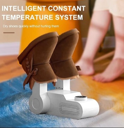 Multifunction Electric Shoe Dryer – Foldable, Constant Temperature Heating with Timer