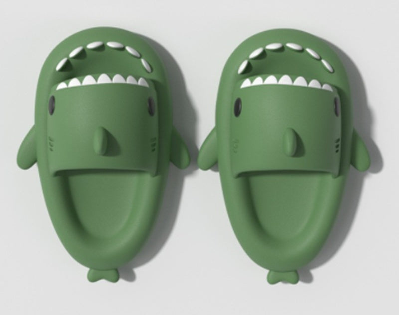Adult's Slippers Indoor Outdoor Funny Shark Cartoon | Other
