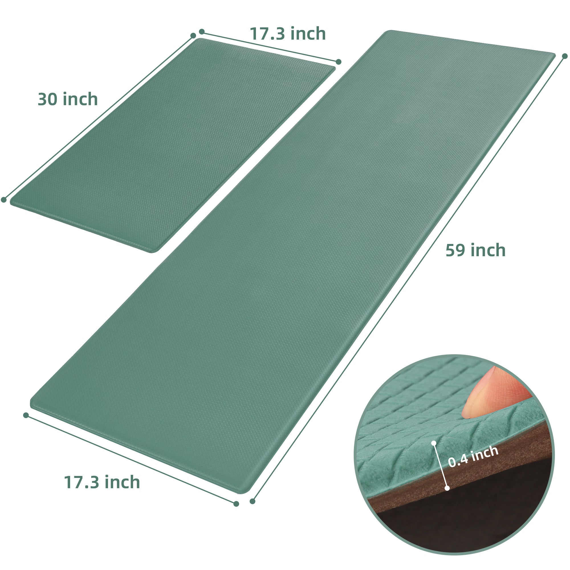 Kitchen Floor Mat Two-piece Set Of Non-slip, Waterproof And | Other