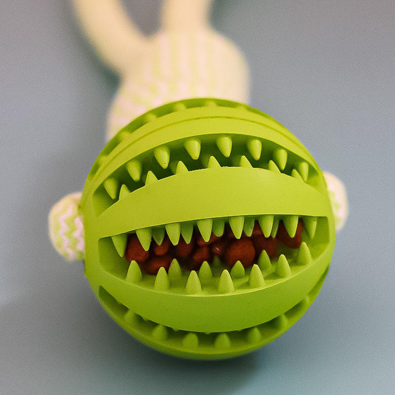 Dog Toy Treat Balls Interactive Hemp Rope Rubber Leaking Bal | Electronic Learning Toys