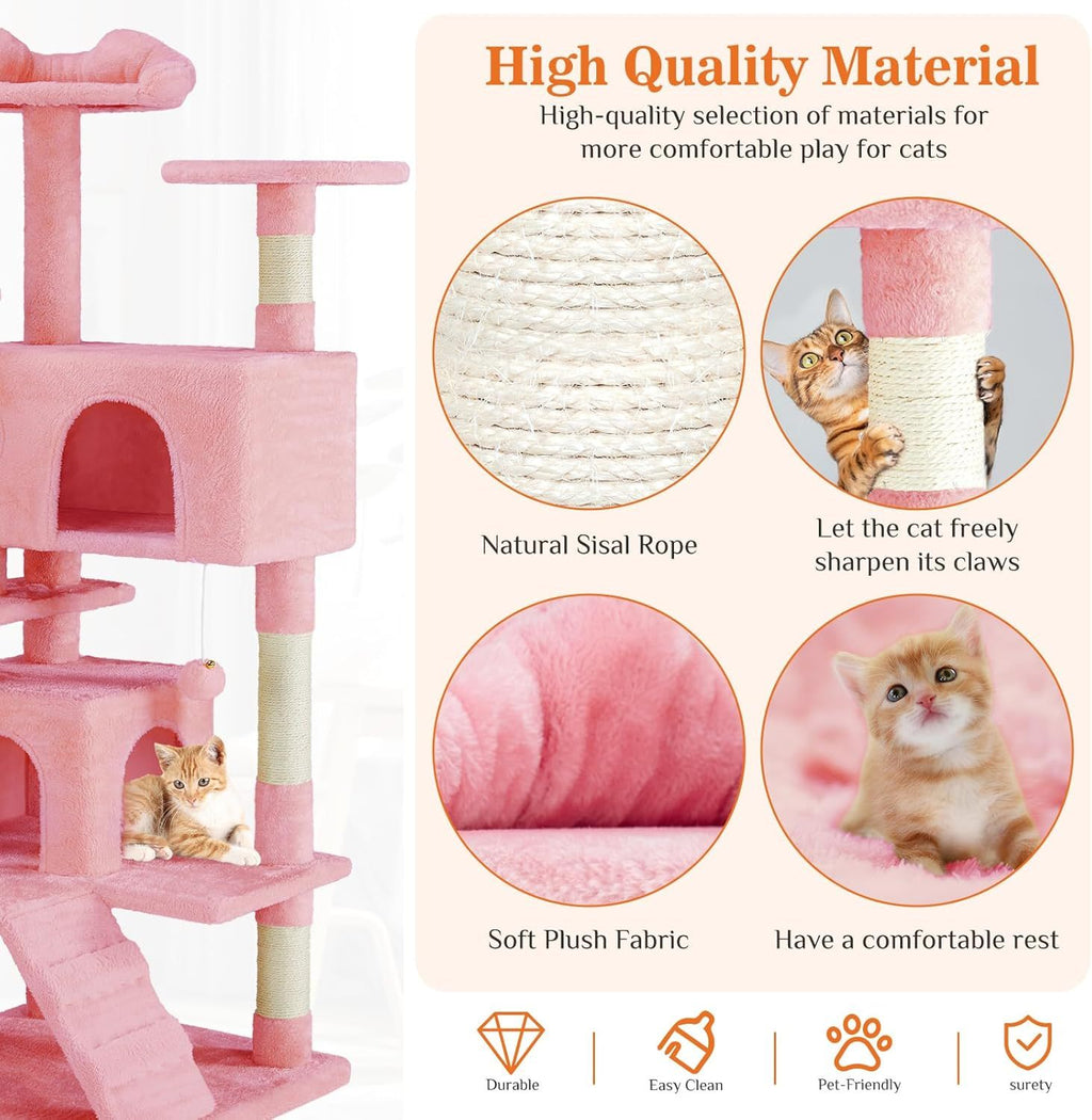 54 -cat Tree Tower - Multi-level With Sisal Grab Post, Indoo | Other