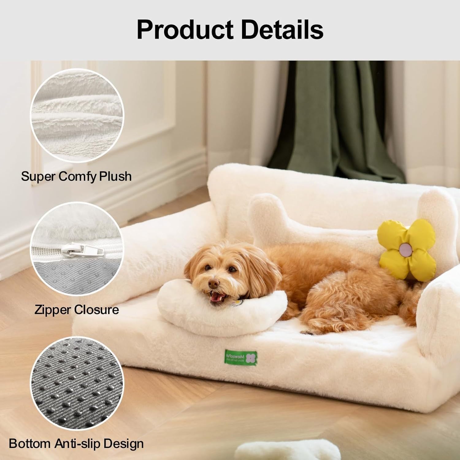 Mewoofun Orthopedic Dog Bed For Small Or Medium Dogs - 34.6 | Other