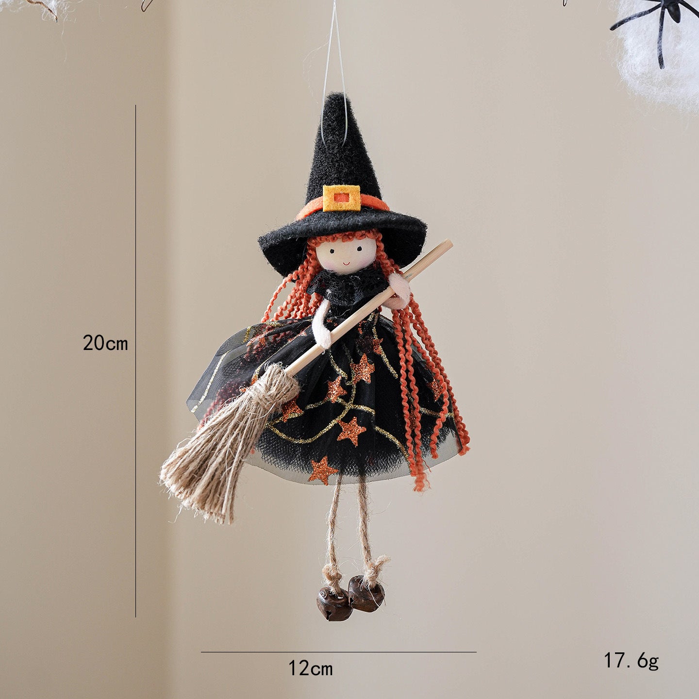 Halloween Mesh Broom Girl Angel Christmas Tree Pendant | Other