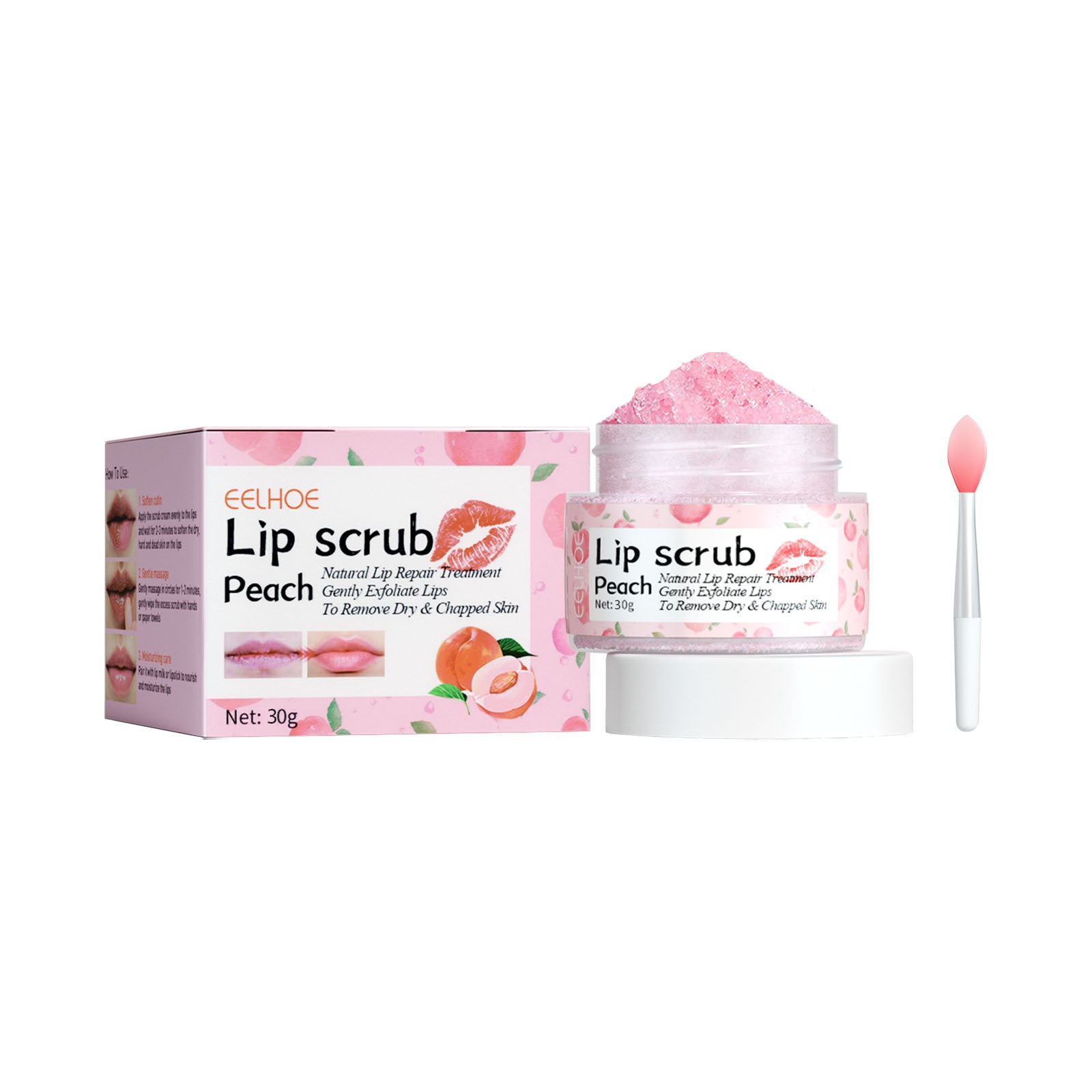 Eelhoe Peach Lip Scrub For Fading Lip Lines, Removing Dead S | Other