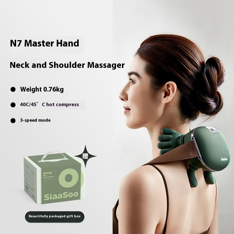 Wireless 4D Electric Neck & Shoulder Massager with Heat – Pain Relief & Relaxation