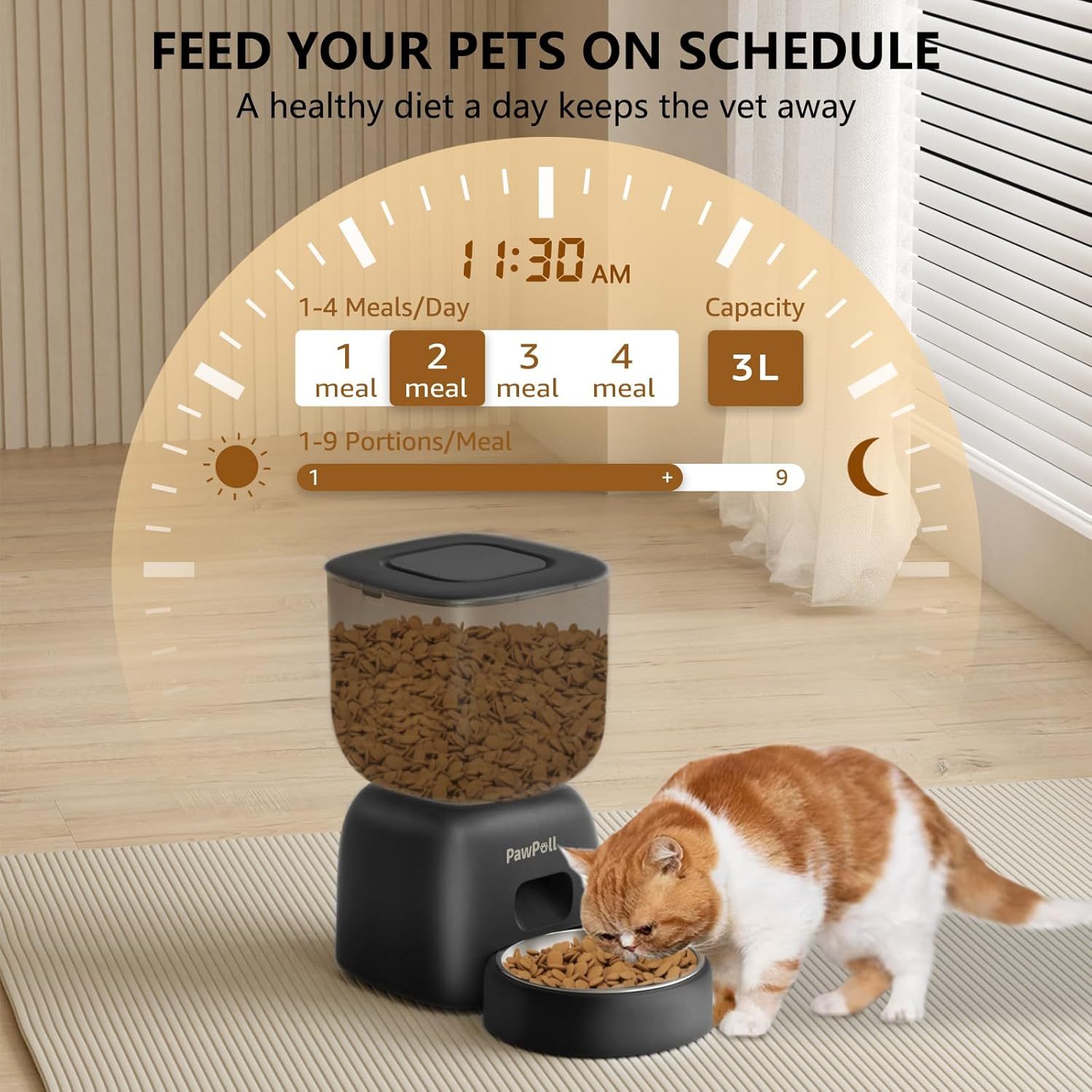 Smart Cat Feeding System - Dual Power Cat Feeder & Water Dis | Other
