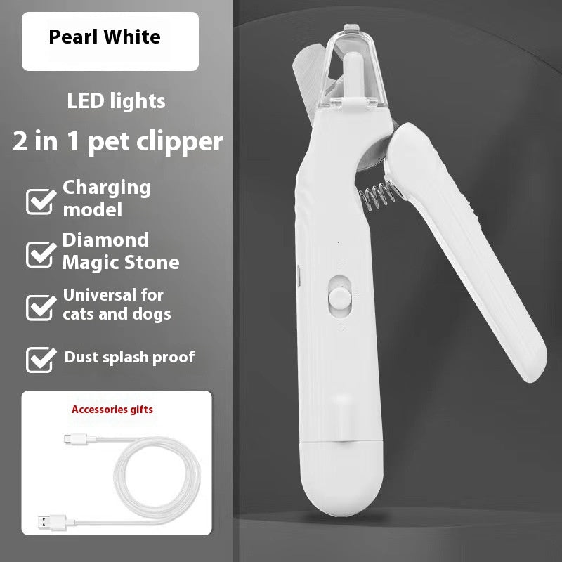 2 In 1 Pet Nail Clippers With Led Light Dog Cat Special Bloo | Other