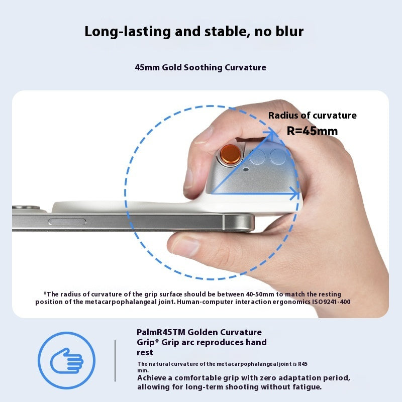 Magnetic Photography Handle – Wireless Bluetooth Camera Grip for Smartphones