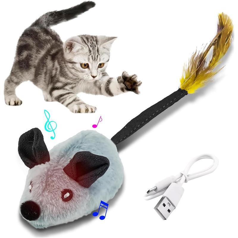 Interactive Cat Toy Mouse With Led Lights Forindoor Cats Usb | Electronic Learning Toys