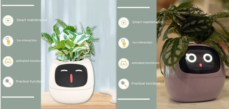 Smart Planter with AI Sensors – Interactive Plant Care with 49+ Expressions & Real-Time Monitoring