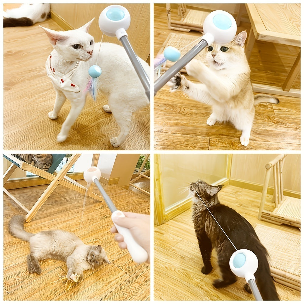 Cat Teaser Stick, Retractable Cat Wand With Replacement Head | Other