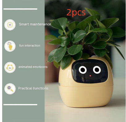 Smart Planter with AI Sensors – Interactive Plant Care with 49+ Expressions & Real-Time Monitoring