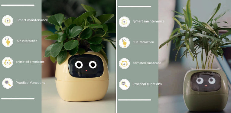 Smart Planter with AI Sensors – Interactive Plant Care with 49+ Expressions & Real-Time Monitoring