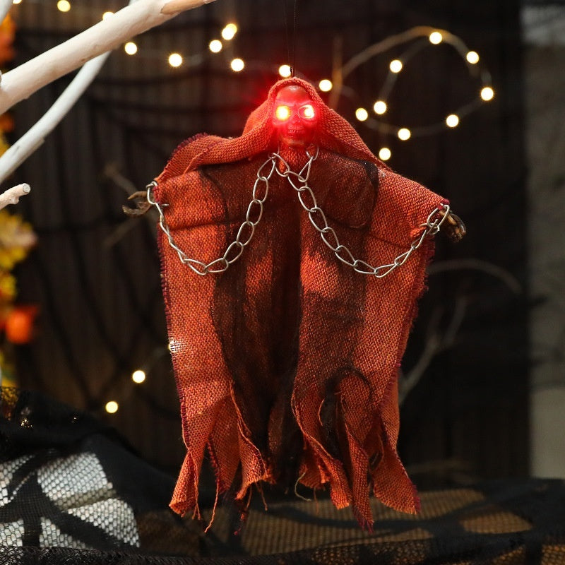 Halloween Hanging Ghost Iron Chain Glowing Skull Decorative | Other