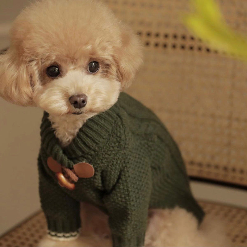 Pet Schnauzer Knitted Sweater Teddy Panda Dog Clothes | Other