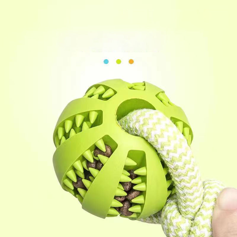 Dog Toy Treat Balls Interactive Hemp Rope Rubber Leaking Bal | Electronic Learning Toys