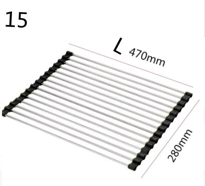 Folding Kitchen Drain Sink Rack Stainless Steel | Other