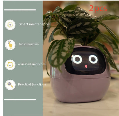 Smart Planter with AI Sensors – Interactive Plant Care with 49+ Expressions & Real-Time Monitoring
