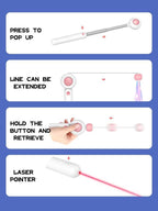 Retractable Laser Cat Stick Toy Cat Toy Ballskitten Playing | Electronic Learning Toys