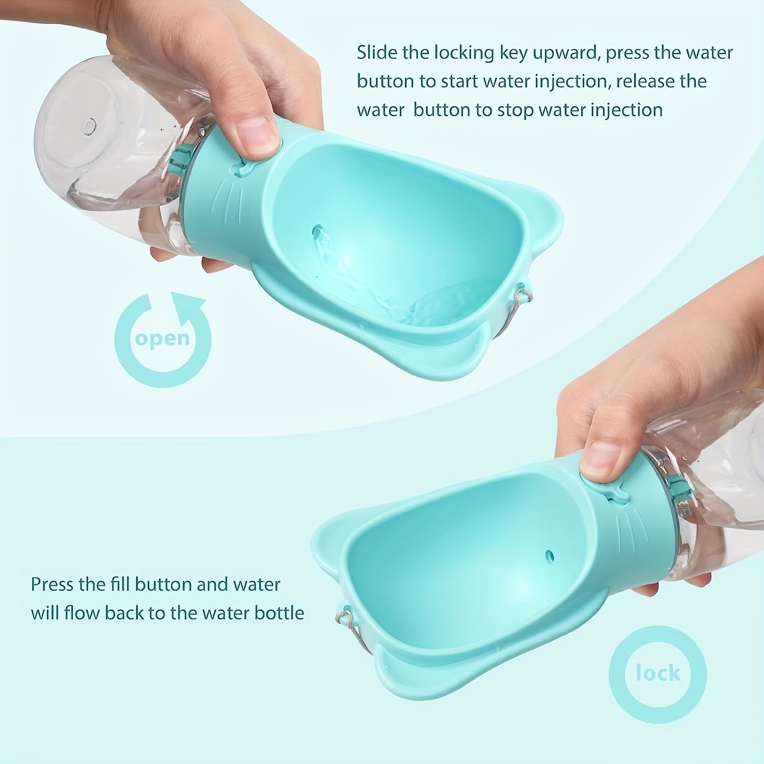 2 In 1 Dog Water Bottle, Leak Proof Portable Pet Water Bottl | Other