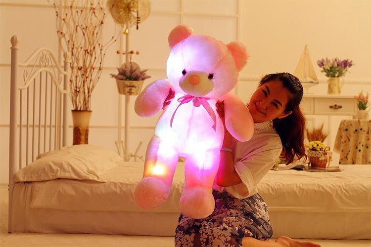Creative Light Up Led Teddy Bear Stuffed Animals Plush Toy C | Electronic Learning Toys