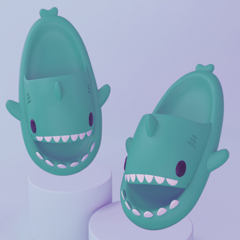 Adult's Slippers Indoor Outdoor Funny Shark Cartoon | Other