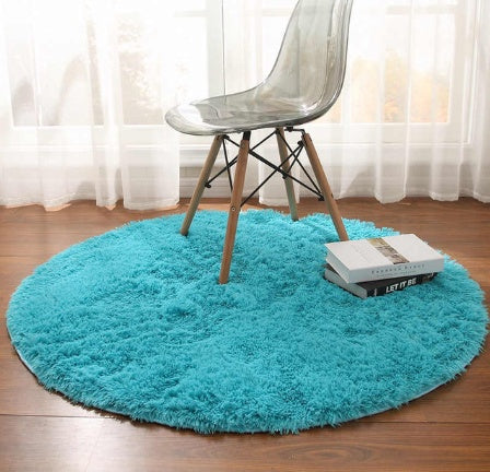 Fluffy Round Rug Carpets For Living Room Decor Faux Fur Carp | Other