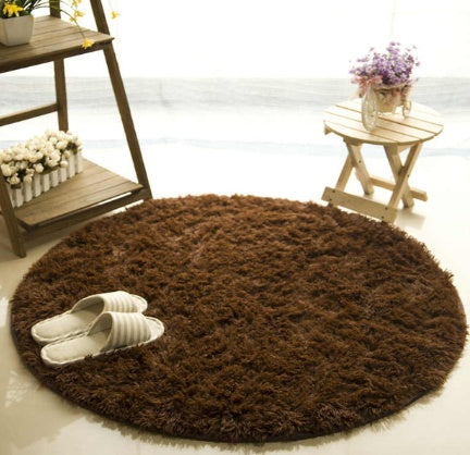 Fluffy Round Rug Carpets For Living Room Decor Faux Fur Carp | Other