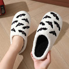 Halloween Skull Rose Slippers Winter Warm Indoor Floor Bedro | Other