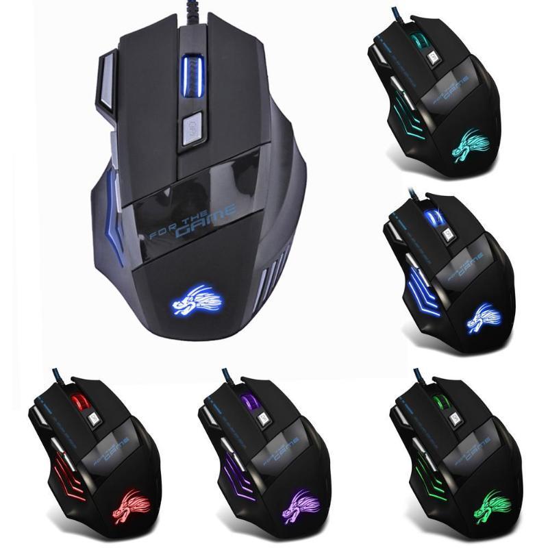 Wired Gaming Mouse 5500dpi 7-color Led Backlight Optical Mou | Other