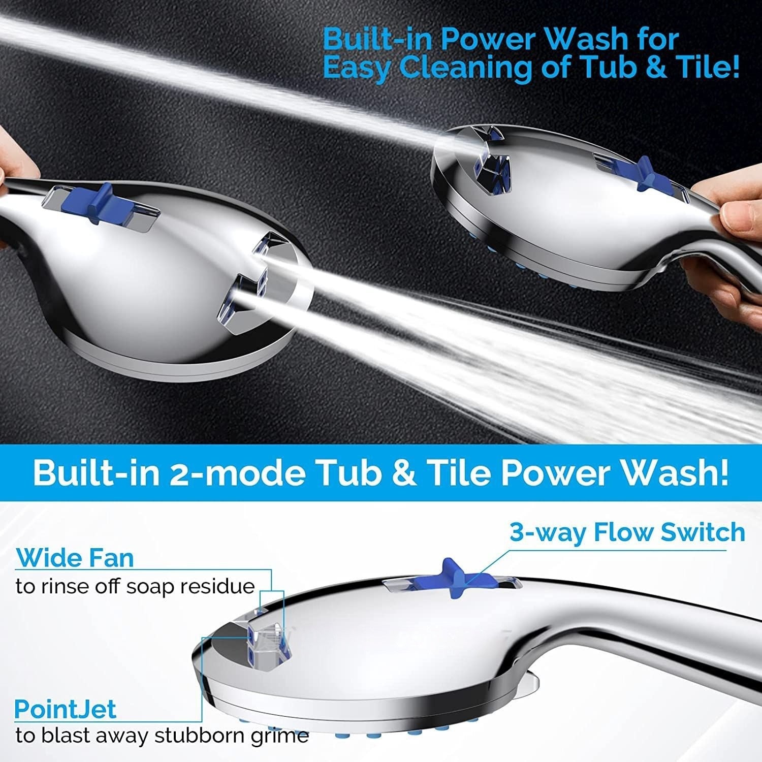 Handheld With 2 Gear Spray Gun 5 Gear Supercharged Shower | Other