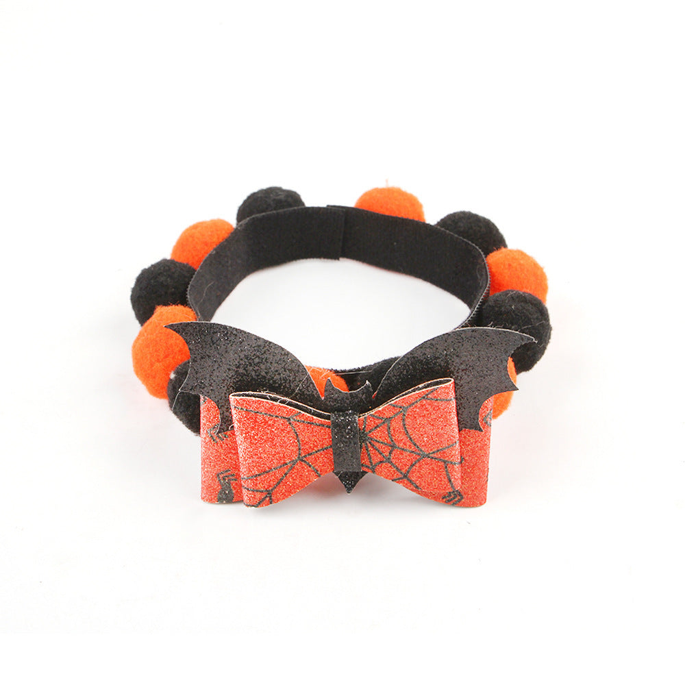 Halloween Pet Fur Ball Collar Pumpkin Accessories | Other