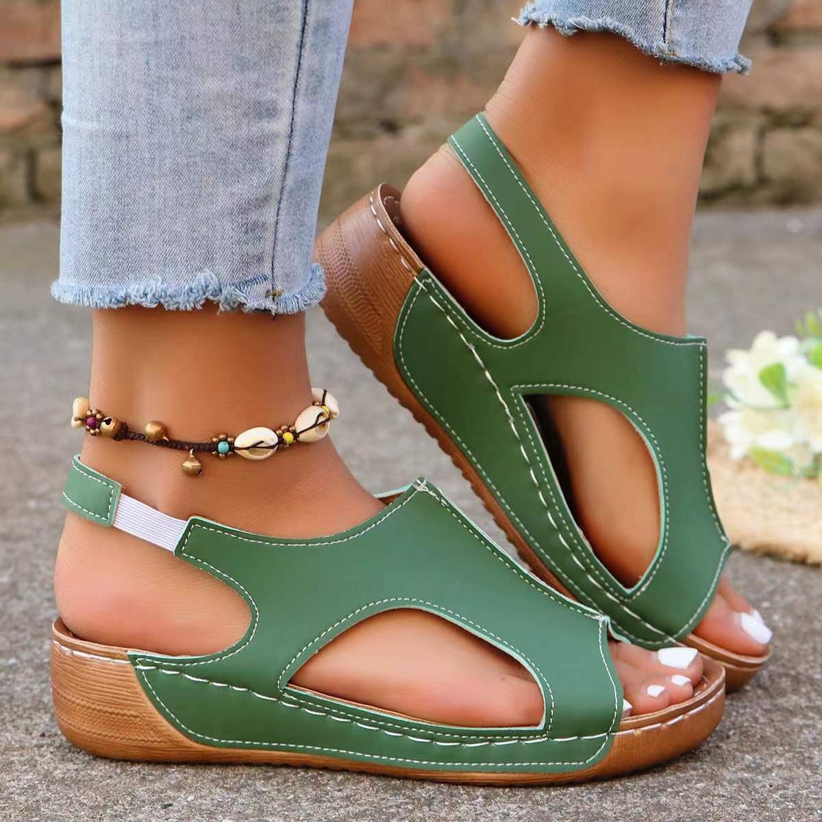 Summer Wedges Sandals With Elastic Band Design Casual Fi | Other