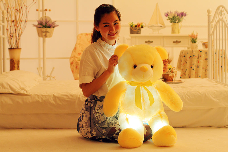 Creative Light Up Led Teddy Bear Stuffed Animals Plush Toy C | Electronic Learning Toys