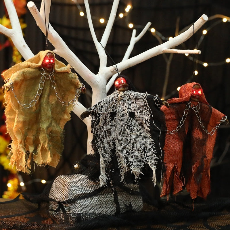 Halloween Hanging Ghost Iron Chain Glowing Skull Decorative | Other