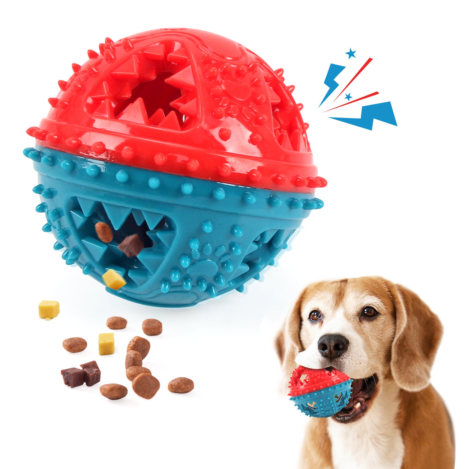 Dog Chew Toy Grinding Teeth Sound Ball Toy Leaking Food Ball | Electronic Learning Toys