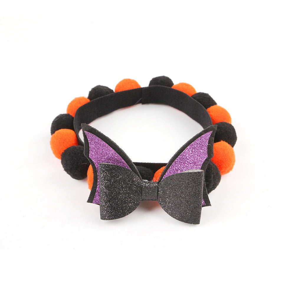 Halloween Pet Fur Ball Collar Pumpkin Accessories | Other