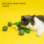 3pcs Cat Toy Balls, Interactive Pet Play Balls Sisal Rope Sc | Electronic Learning Toys