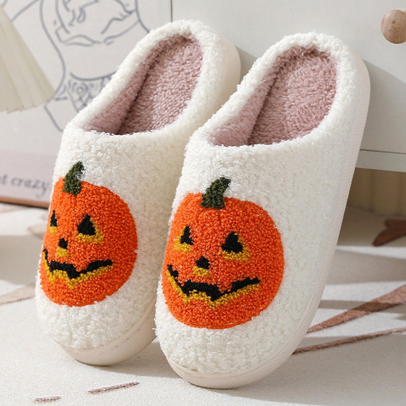 Halloween Pumpkin Cartoon Slippers Warm Winter Slippers Men | Other