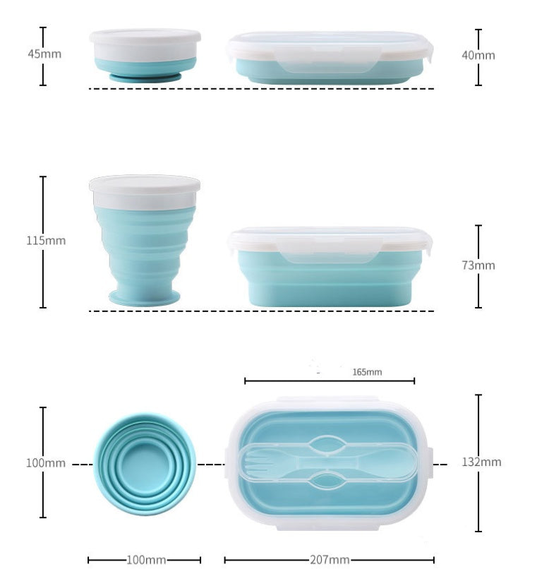 Portable Foldable Silicone Lunch Box | Other