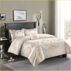 Three-piece Simple Plain Black Printing Bedding Set | Other
