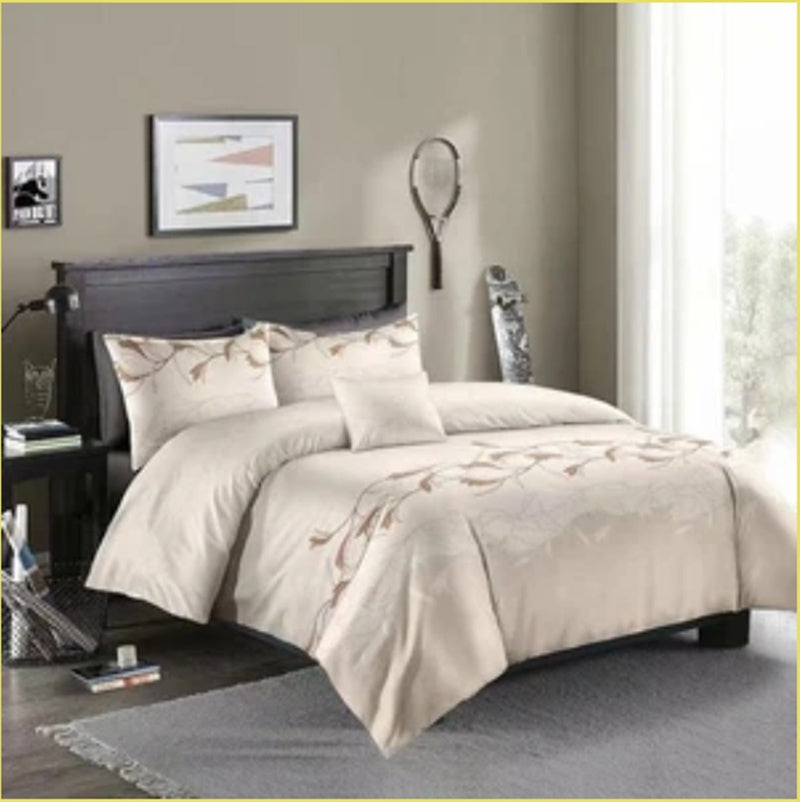 Three-piece Simple Plain Black Printing Bedding Set | Other